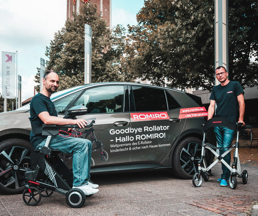Entdecken Sie unseren neuen ROMIRO E-Rollator mit Follow-Me-Funktion!