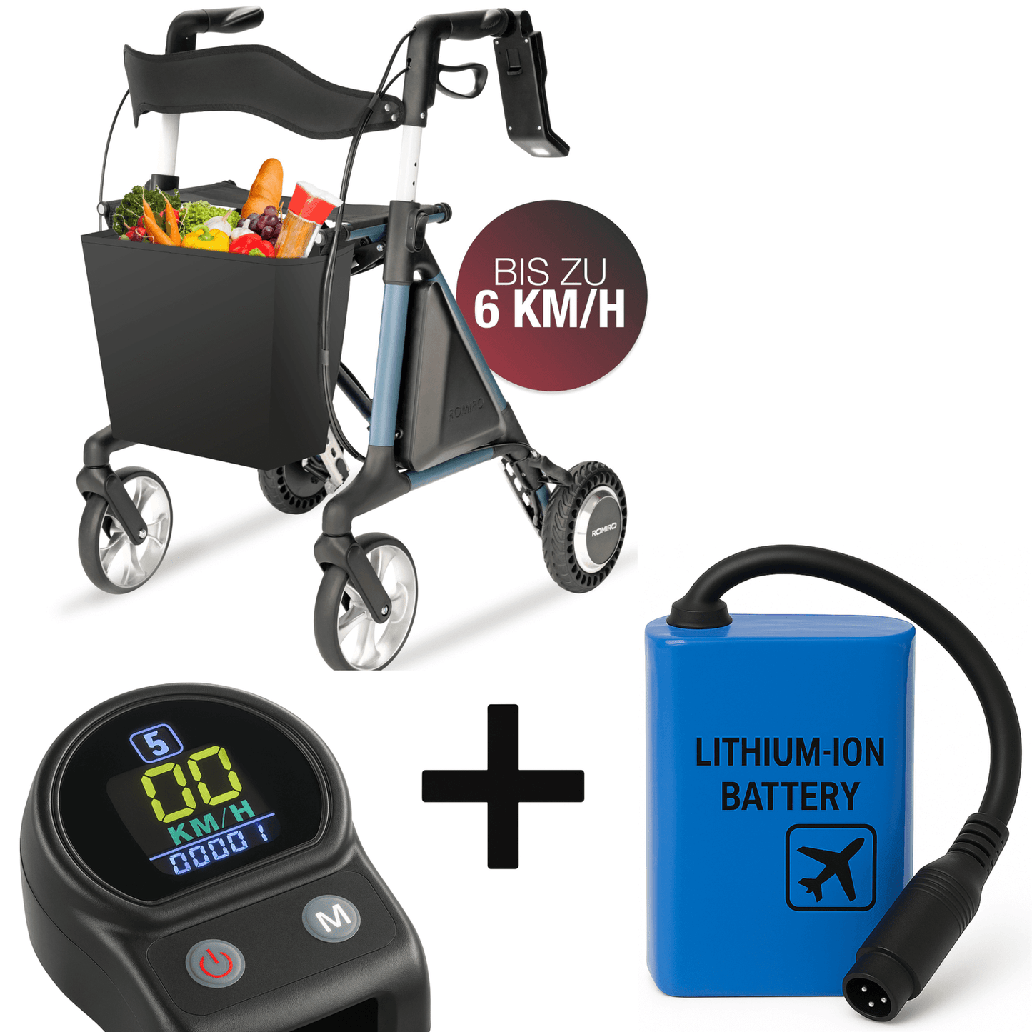 Rollator mit elektrischem Antrieb